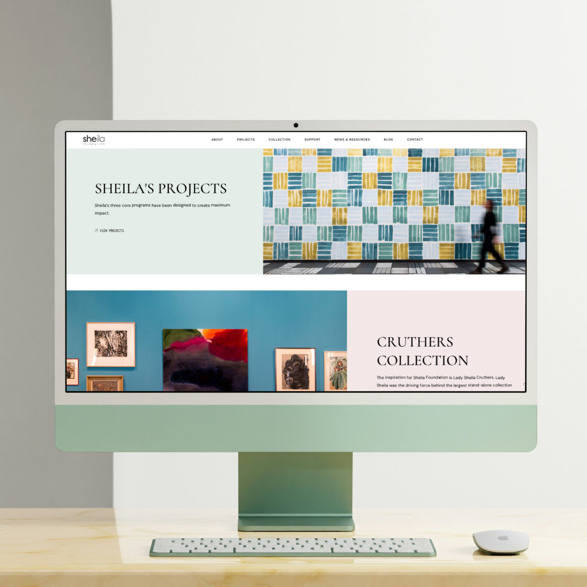 Sheila Foundation website mockup