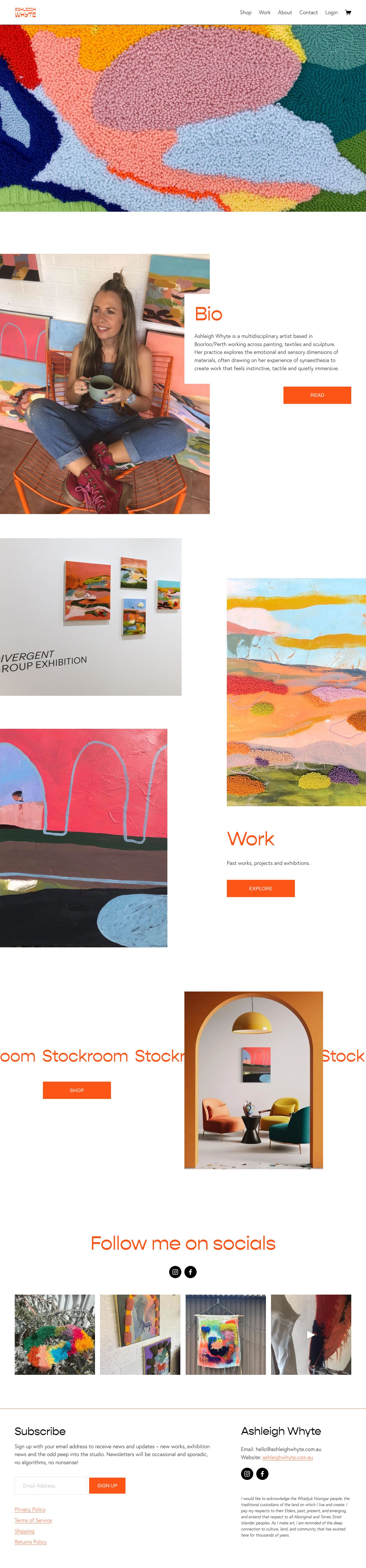 Ashleigh Whyte homepage