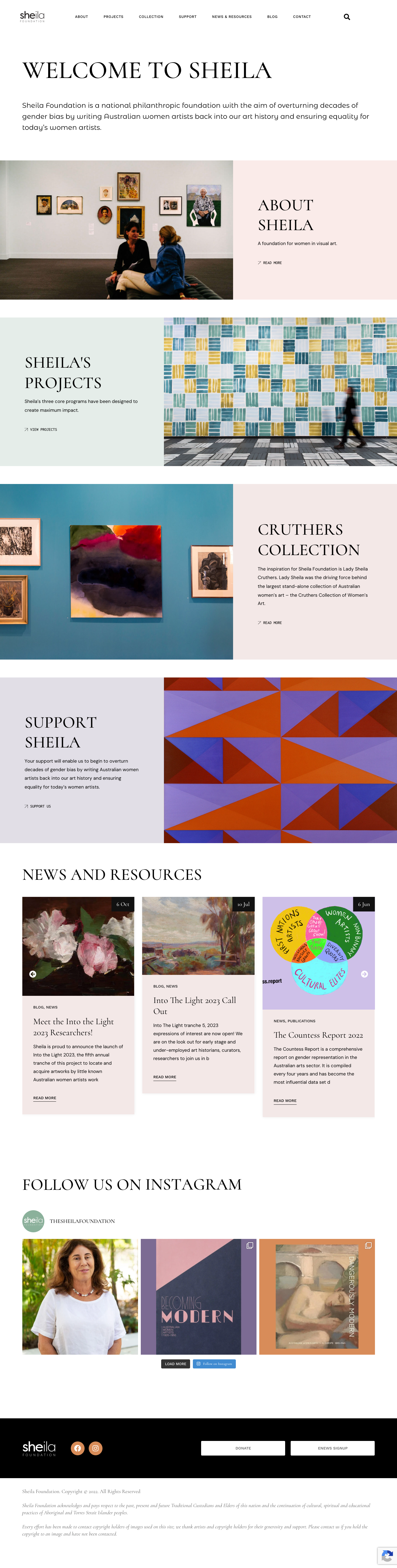 Sheila Foundation homepage